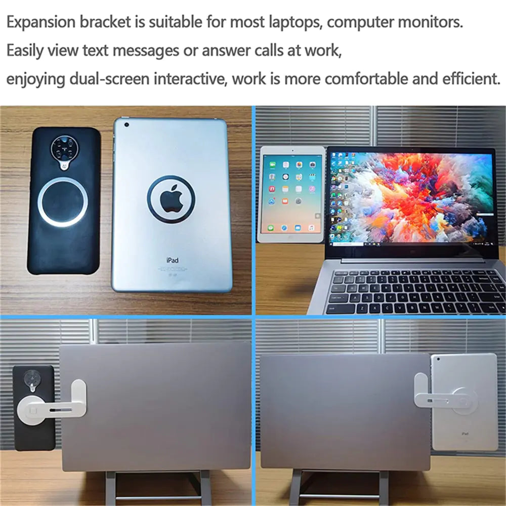 Screen Side Mount Magnetic Folding Phone Holder